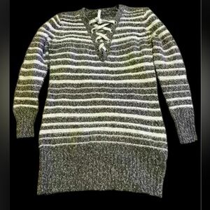 Beautiful grey and  white sweater